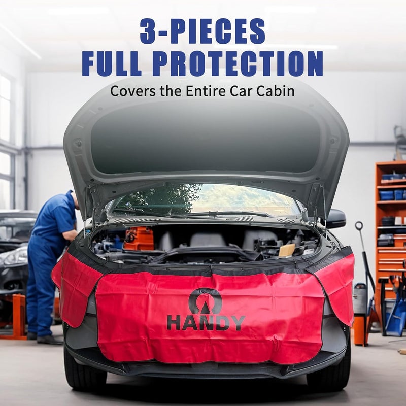 Handy Magnetic Fender Covers, 3-Pack with Storage Bag - Thick Padding, 10 Strong Magnets & Hooks for Secure Fit - Universal for Classic Cars, Sedans, Trucks and SUVs - Image 5